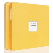 앨범샵 접착식 흑색 내지 플레인 바인더 포토앨범, 옐로우, 40매