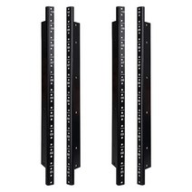 Sound Town 4팩 4U 스틸 랙 레일 블랙 파우더 코팅 마감 및 나사 (ST-RR-04UX2), 10U 4-pack