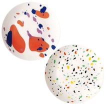 메리테이블 테라조 플레이트 예쁜 접시 그릇 2p세트, A세트