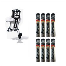 에너자이저 알카라인 건전지 1.5V 배터리 AAAA 1알, 8개