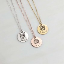 반려동물유골함 Pet Memorial Gift Personalized Necklace with Pictures for Her Dog Mom Jewelry Mothers Day Wo, [01] Rose gold