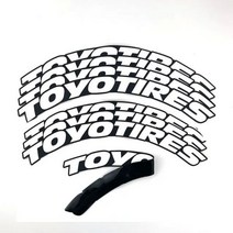 자동차 타이어 스티커 커스텀 텍스트 3D PVC 글자 스트라이프 유니버설 튜닝 휠 데칼 레터링 단어, TOYOTIRES_3