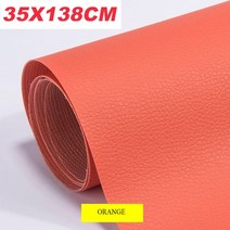 50X138 자동차 좌석 소파 가죽 수리 컬러 Refurbishing 패치 액세서리에 대한 자기 접착 스티커, 08 Orange