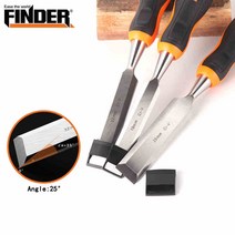 끌 목공 공구 1Piece 6-51mm 조각 치즐 목수 도구 Knockable TPR 손잡이 목공 CR-V 전문 칼 우드 그레이 버, 01 평면 정_01 6mm