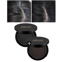 리르 퀵 헤어 쿠션 새치커버 헤어라인 빈모커버, 헤어쿠션_내추럴블랙, 2개