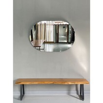 [정품자재] 캡슐형 무프레임거울(맞춤제작가능) - 60x120cm~120x200cm까지 비정형/드레스룸/현관/전실/매장/옷가게/미용실/네일샵/홈트/필라테스/화장대/벽거울, 받침대형, 가로형