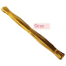 ZZJJC 골드 15cm 20cm 25cm 선물용 금속철사 묶음사과자 포장봉투아가리를 묶는 봉구끈, 40cm, 골드 10포