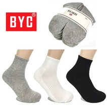 BYC 남자 스포츠양말(중목) 8켤레