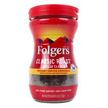 폴저스 인스턴트 커피 크리스탈 클래식 로스트, 226g, 1개, 1개