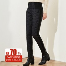 겨울 여성 골프 웨어 패딩 바지 팬츠 기모 구스 조거 부츠컷 트레이닝복 와이드 앵글 오리 다운 플러스 사이즈 캐주얼 클래식 하이 웨이스트 슬리밍 벨벳 긴 따뜻한