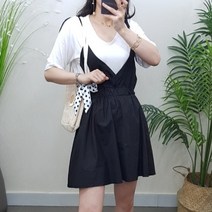 제이후 어깨 끈 플레어 치마바지 뷔스티에 바스락 미니 블랙 멜빵 점프수트