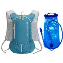 초경량 등산용 배낭 백패킹 캐리어 디팩 여성 등산 백 백팩 드레일 힙색 트레킹 트레일 러닝 스포츠, 8L, 그린 + 2L 식수팩