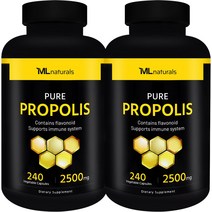 [미국빠른직구] 마이라이프 내추럴스 프로폴리스 2500mg, 240정, 2병
