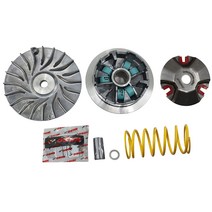 야마하 2022 NMAX125 출력 튜닝 KOSO 고속풀리 구동계 세트 21년이후 사용가능, KOSO 고속풀리+구동계 케이스 보호가드 추가, Black - 블랙