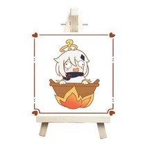 원신 임팩트 파이몬 클레샤오 프레임 이젤 캐릭터 초상화 모델 드로잉 보드 장식 귀여운 재미있는 피규어, 2