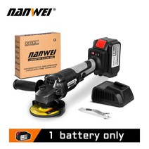 NANWEI 앵글 그라인더 21V 전동 공구 100mm 무선 임팩 앵글 그라인더 9000r/min, 328TV 1 배터리 C, 100mm 4인치