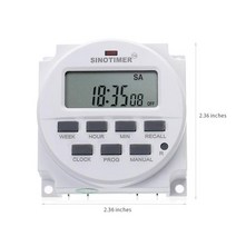 타이머시계 공부 워치 초 타임 타이머 시계 LCD 220V AC 7 일 주간 프로그래밍 가능 제어 전원 타이머 스위, 01 A