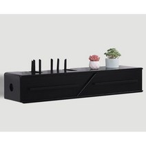 셋탁박스 벽걸이 브래킷 사운드바 거실 스피커 랙 콘센트, 그레이(100 cm)