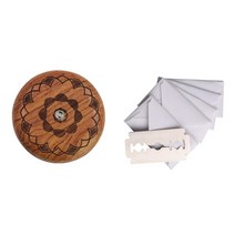 나무 빵 칼 보관 가방 포함 레이저 커터 둥근 빵 반죽 득점 DIY 사워 도우 빵용 슬래싱 도구, 04 03