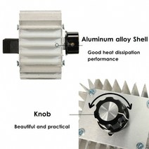 전원 공급 장치 220V 5000W SCR 전압 조정기 모터 속도 컨트롤러 조명 디밍 조광기 온도 조절기 거버너, 한개옵션0