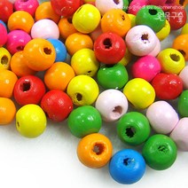 원목구슬 민무늬원형 10mm/모양구슬/솔로몬샵구슬/나무구슬/실꿰기구슬/장식구슬/팔찌만들기, 민무늬원형 10mm (약 200개)