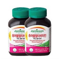 자미에슨 츄어블 멀티비타민 1350mg x 110정 x 2병, 4병