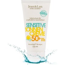 독일 진앤렌 Jean & Len Sun Cream 50+ SPF 50+ 센시티브 선스크린 페이스 선크림 50ml, 5팩
