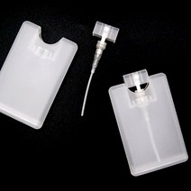 20ml 투명 납작 카드형 포켓 룸 스프레이 공병 향수 손소독제 방향제