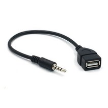자동차 MP3 플레이어 컨버터 3.5mm 남성 AUX 오디오 시보레 captiva CRUZE Spark Onix Volt Aveo Sonic, Black