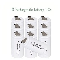 밀워키배터리 호환용 15/30/40pcs SC 2400mAh 충전식 배터리 Sub C 전기 드릴 스크루 드라이버 용 용접 탭, 02 40pcs_01 1.2V