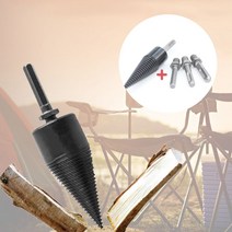 elco 나무쪼개기 드릴장작비트 32mm 42mm 2종 pro, 42mm+핸들비트3종