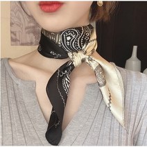 플리츠스카프 실크 쁘띠 스카프 머플러 가을 목 여성 명품