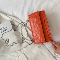 패션 악어 무늬 핸드백 그물 레드 서양식 체인 숄더 크로스백