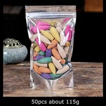 인센스콘홀더 인센스 스탠드 받침대 역류 향 팩 100150 pcs 혼합 맛 천연 향 꽃, 혼합 50pcs