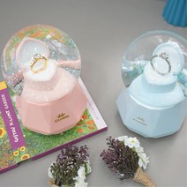 보석 반지 오르골 프러포즈 발렌타인데이 명품오르골 여자친구생일이벤트 감동 꿈꾸는 책상 화장대, 블루