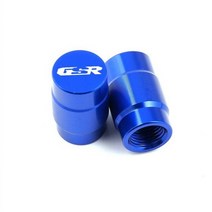 Suzuki GSR 750 600 400 GSR400 GSR600 GSR750 8MM 오토바이 액세서리 CNC 알루미늄 M8 스윙 암 스풀 슬라이더 스탠드 나사, valve caps-blue