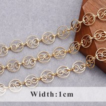 주얼리DIY세트 주얼리메이커 고급케이스 YEGUI C164 쥬얼리 액세서리 DIY 체인 18k 금도금 0.3 미크론 구리 금속 팔찌 목걸이 제작 1m 로트