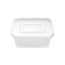 GADA PACK 다회용 사출 직사각 밀폐용기 0.5L 25개