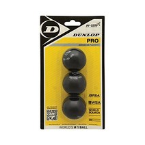 던롭 Dunlop 프로 - Double 옐로우 도트 스쿼시 볼 3-팩