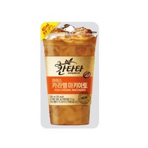 롯데칠성) 칸타타 아이스 카라멜마키아토 커피 파우치 (230ml) *10팩, 15팩