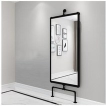 미용실경대 네트 레드 이발소 거울 테이블 캐비닛 통합 새로운 미용 거울 의자 미용실 전용 심플 플로어 풀, 3.3