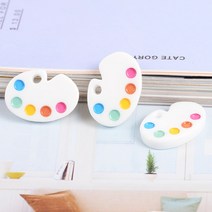 미니어쳐 귀여운 수지 시뮬레이션 팔레트 미니어처 그림 아트 플랫 백 카보 숑 인형 집 크래프트, 한개옵션0