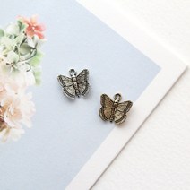 J596 줄무늬 나비 금속장식 2개 명절 한복 악세사리 만들기 부자재