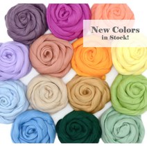 위빙 양모 마크라메재료 펠트 공예 메리노 호주 양모, 6 오렌지, 25g