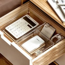 투명 책상 서랍 정리함 학용품 미니 트레이 화장품 다용도 아크릴 케이스, B세트(3개)