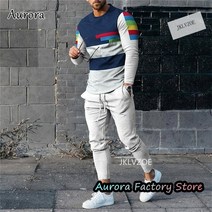 운동복 새로운 39 s 빈티지 격자 무늬 인쇄 tracksuit 패션 긴 소매 티셔츠