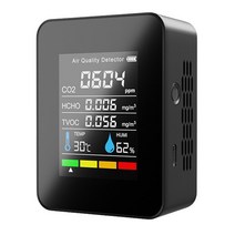 Desktop Carbon Dioxide Data Logger TVOC Gas Detector Analyzer Monitor Air Temperature Humidity Meter, 02 B