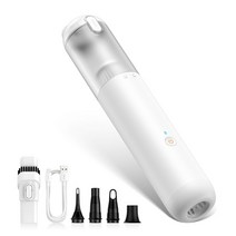 무선진공펌프 모터펌프 샤오미 3 12000 자동차 진공 청소기 공기 펌프 무선 먼지 포수 가정용 휴대용, 01 WHITE