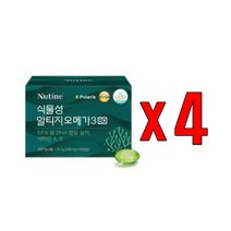 뉴틴 김수현 식물성 알티지오메가3 rTG오메가3 순도 80% 60캡슐, 4박스