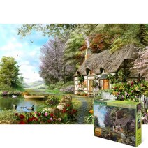 호숫가 작은집 2000피스퍼즐 직소퍼즐 PUZZLE 퍼즐2000피스, 호숫가 작은집 2000피스(액자없음), 2000피스